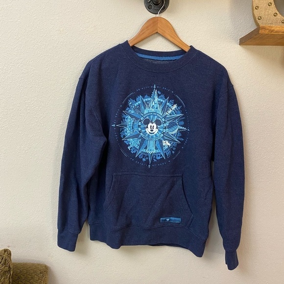 Disney Sweaters - WALT DISNEY WORLD DISNEY PARKS navy pullover crewneck sweater Mickey Mouse small